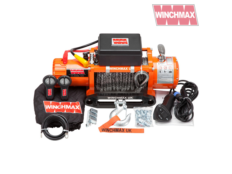 Winchmax terepjáró csörlő 12V 6 tonnás Szintetikus kötéllel